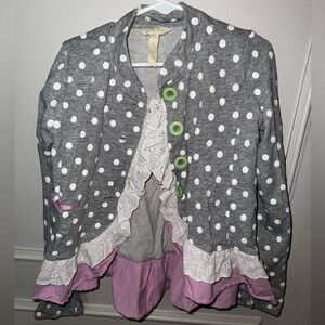 Matilda Jane Gray Cotton Cardigan/Jacket, size 6